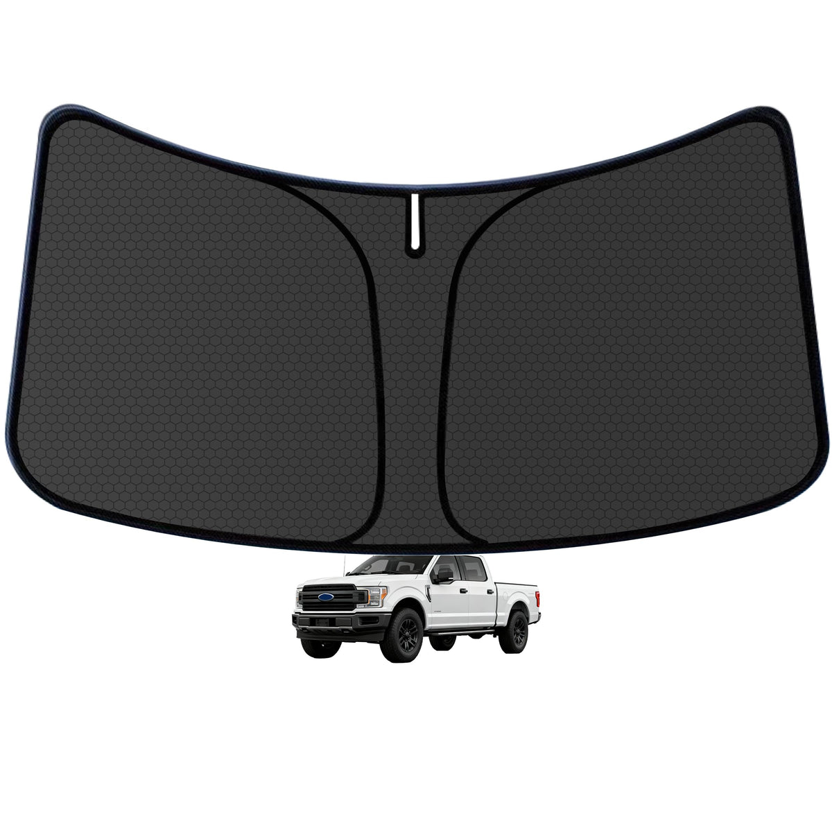 aatoppus F150 sun shade delivers full-coverage front windshield protection against heat