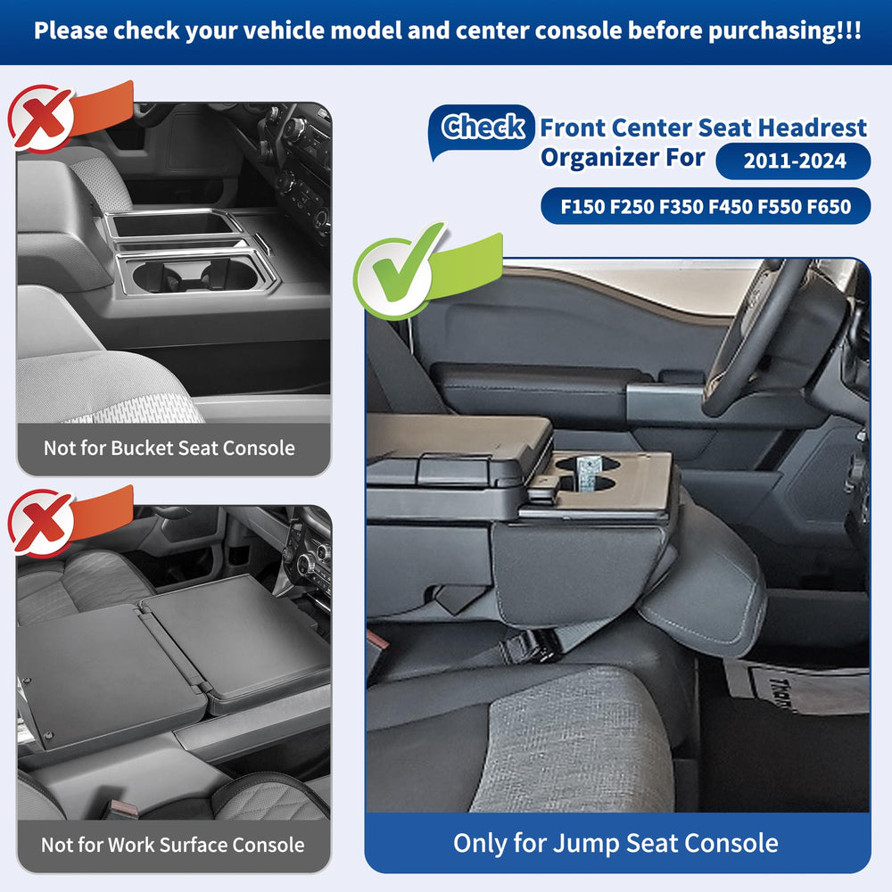 ABAGAEL jump seat headrest replacement with cup holder tray keeps drinks secure.