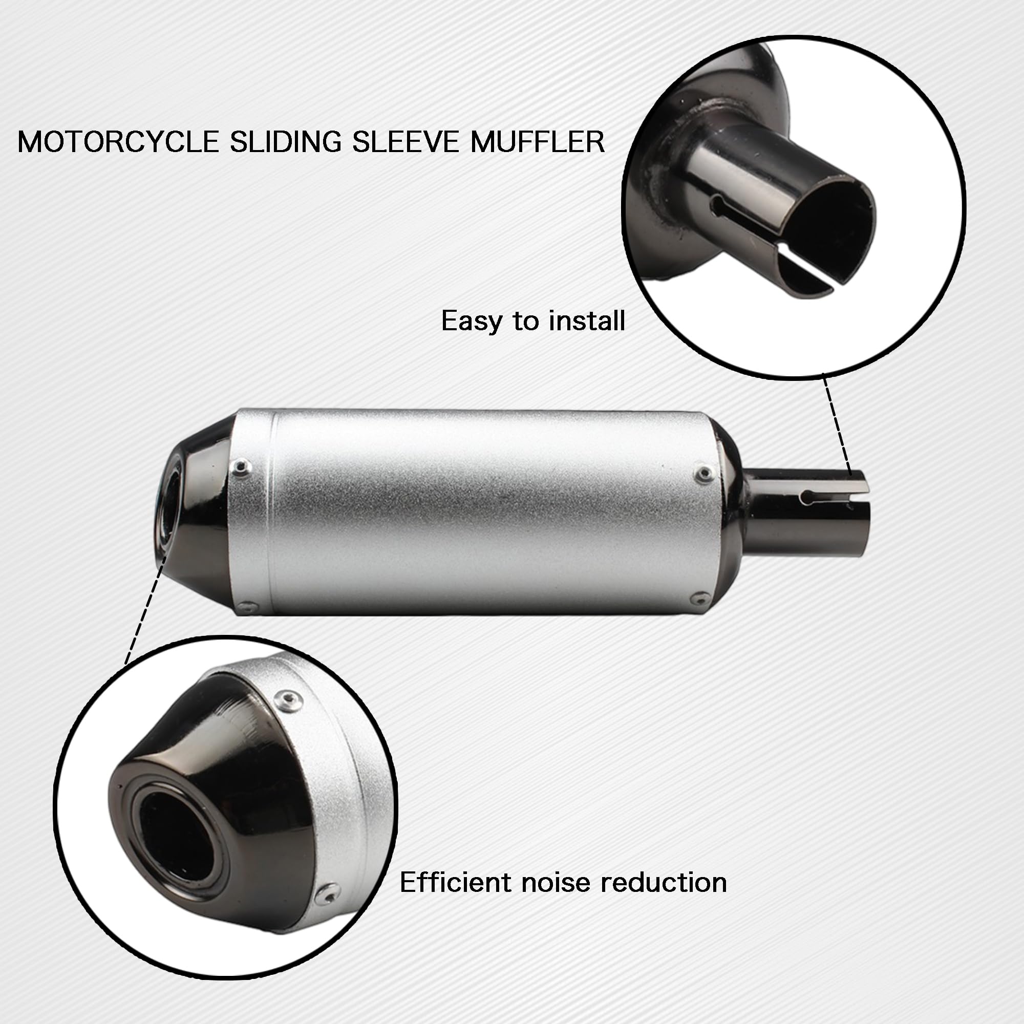 ABCERRSI muffler reduces noise with efficient design for off-road rides