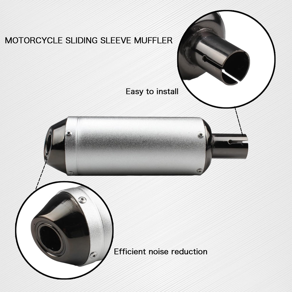 ABCERRSI muffler reduces noise with efficient design for off-road rides