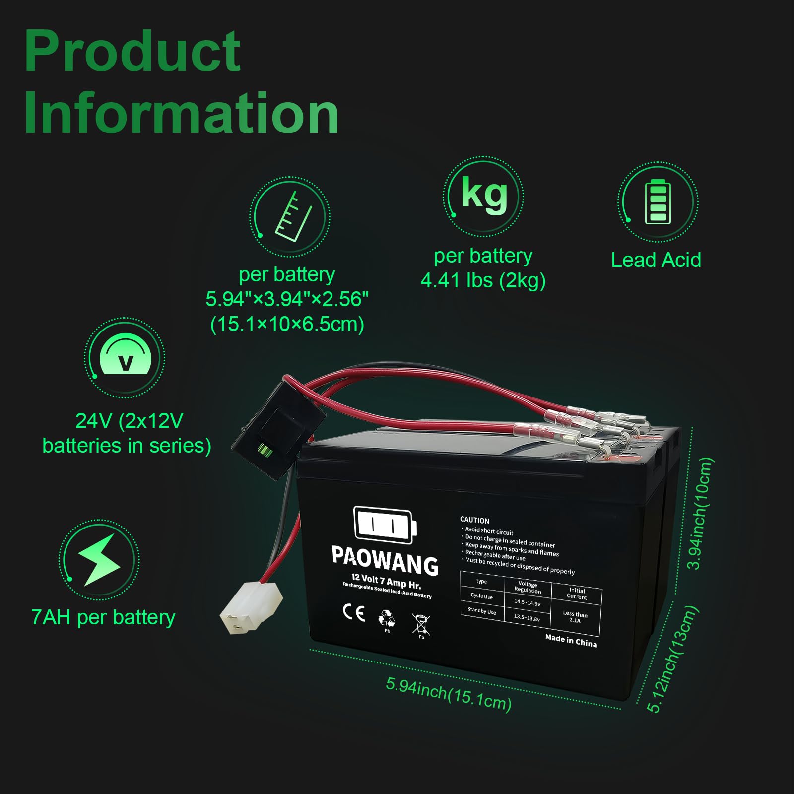ABCTOY AGM batteries provide maintenance-free power and reliability.