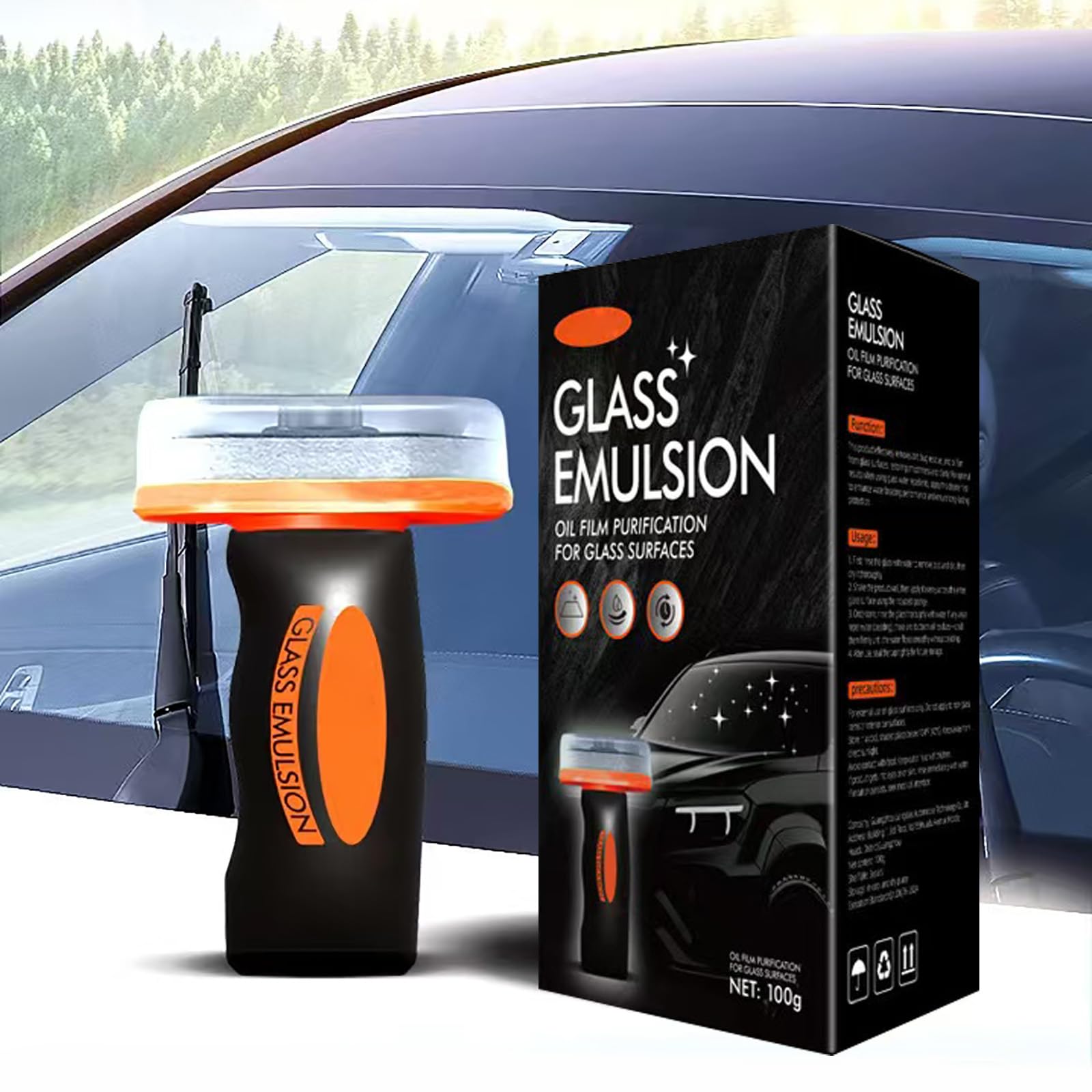 Abeillonecta handle oil film remover enabling quick on-the-go cleaning