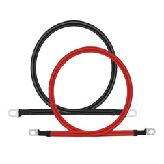 A ABIGAIL 2AWG battery cable with red positive lead and 5/16 inch lug for automotive and solar setups.