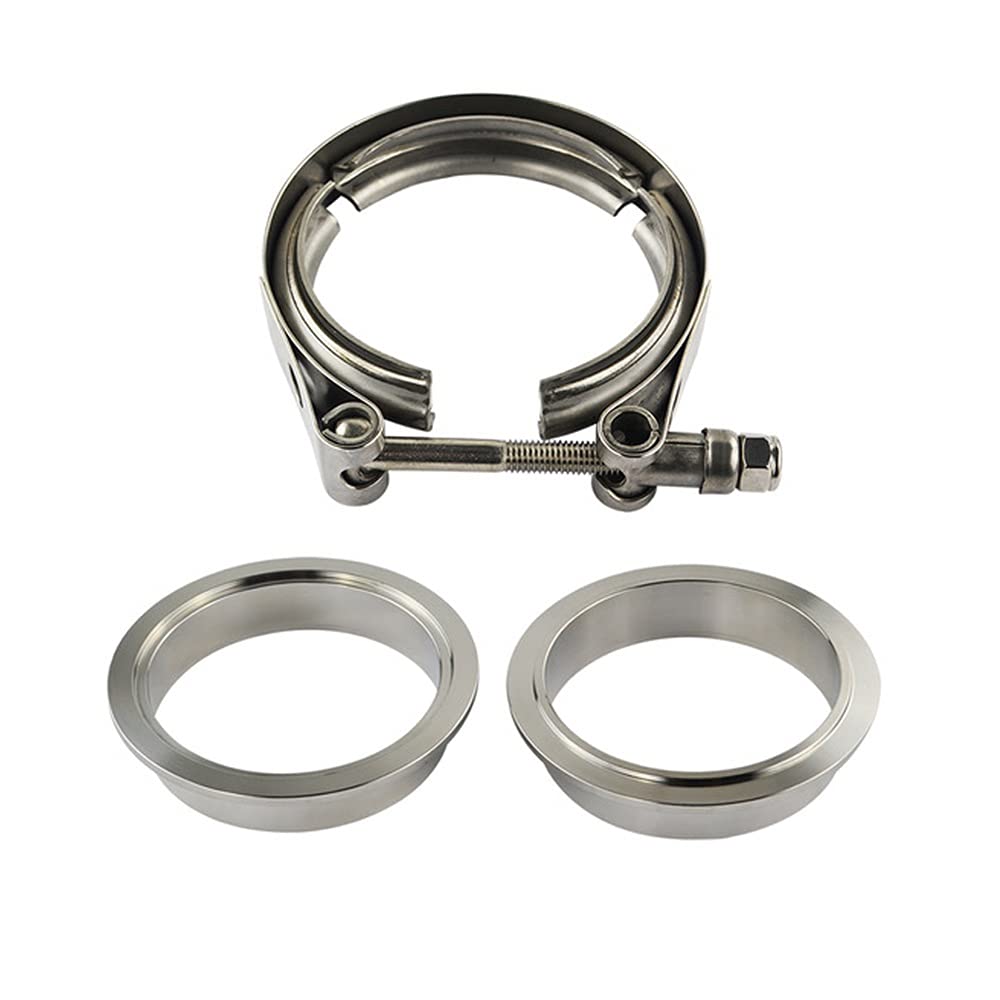 ABIGAIL 3inch V-band clamp with flange; gasket-free seal for quick installation.