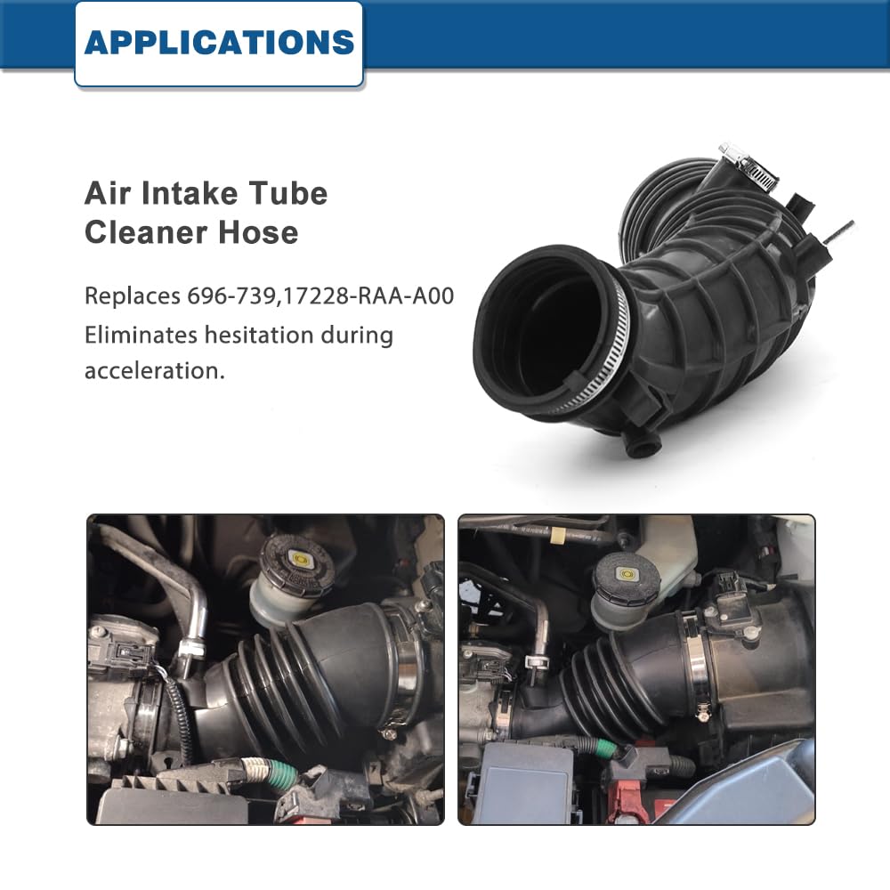 A ABIGAIL air intake hose installed in Accord engine bay.