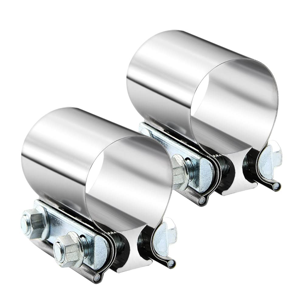 ABIGAIL exhaust clamp butt join close-up in stainless steel for durable connection