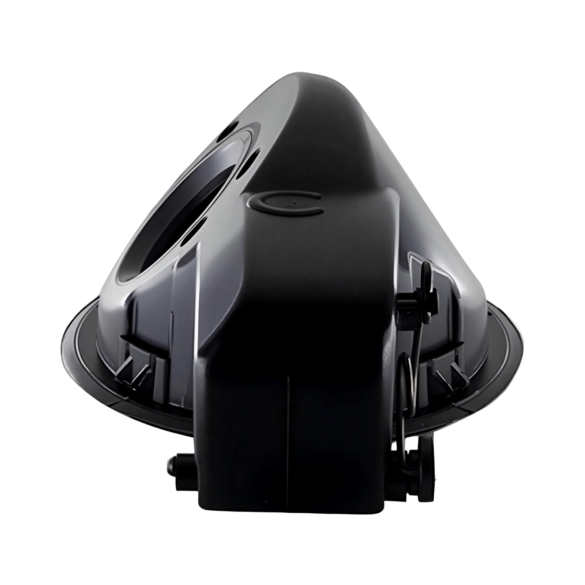 A ABIGAIL fuel filler door housing hinge installed view with smooth operation