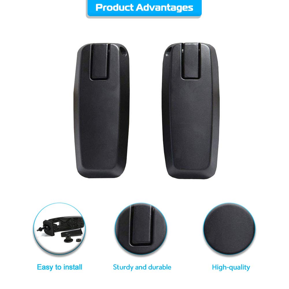 Abigail liftgate hinge set package includes screws and cover for installation.