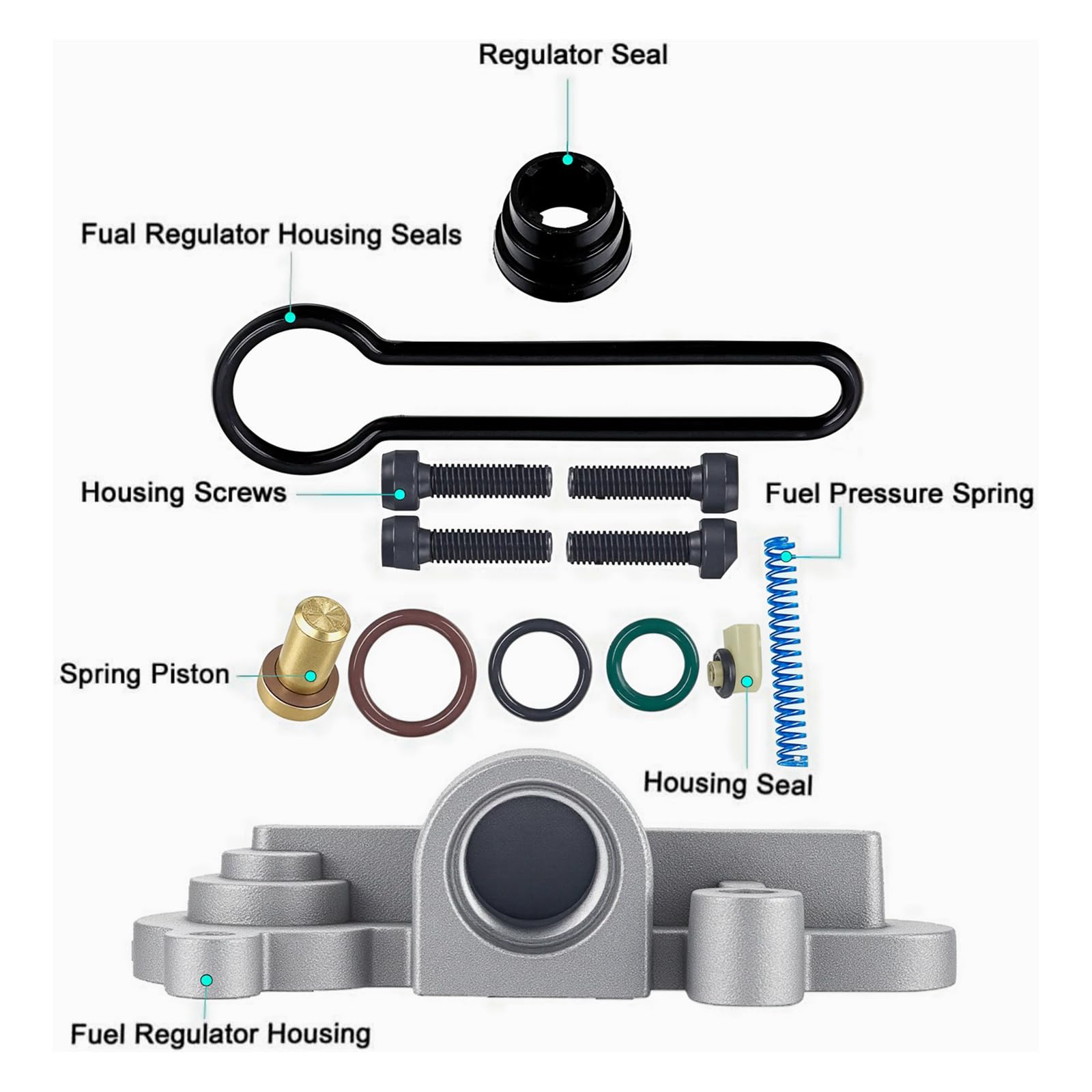 ABIGAIL Powerstroke 6.0 fuel regulator kit supports steady performance under load.