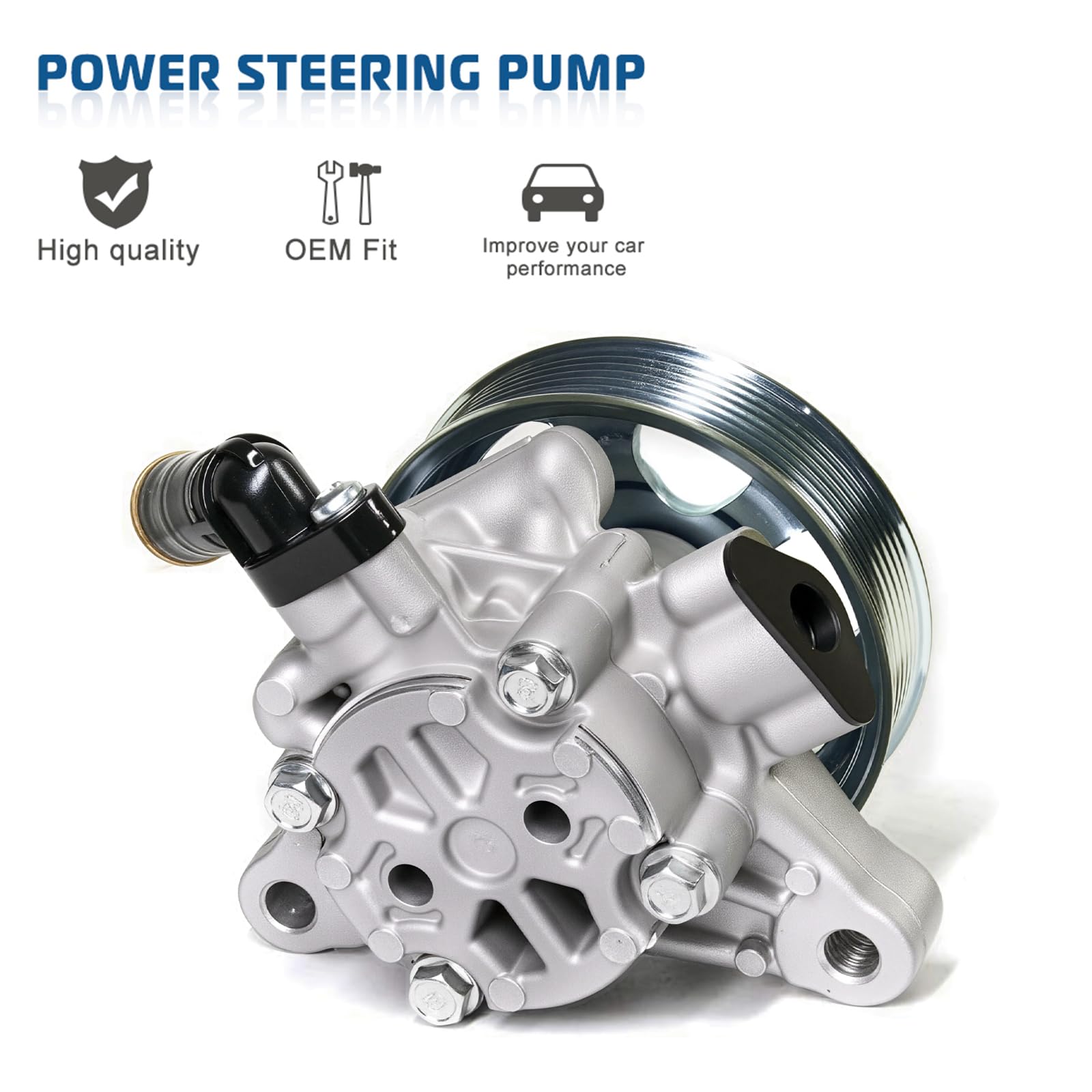 Abigail power steering pump 21-5495 close-up demonstrates OE-style direct replacement.