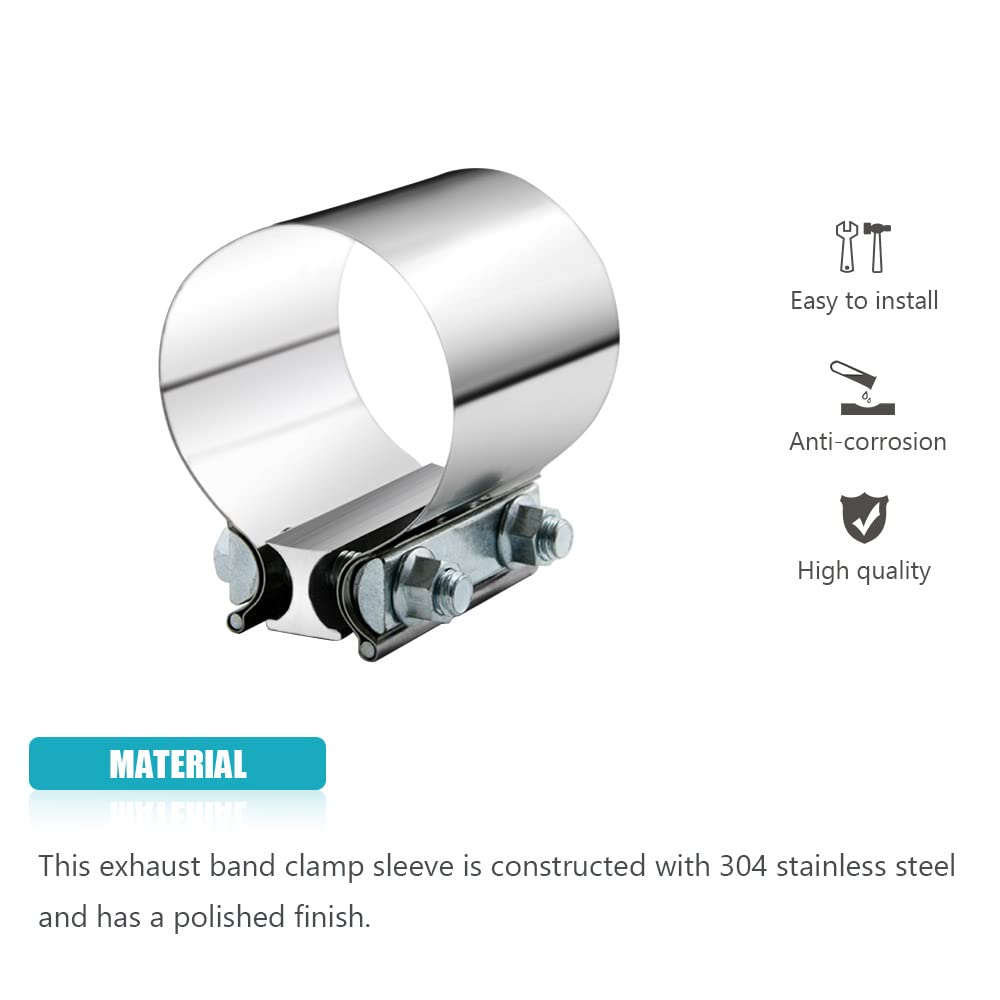 ABIGAIL stainless steel clamp with zinc bolts for durable exhaust connections