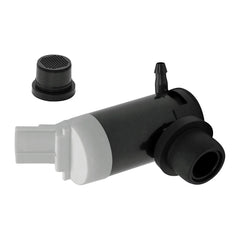 Abigail windshield washer pump front view for reliable spray to clear dirt.