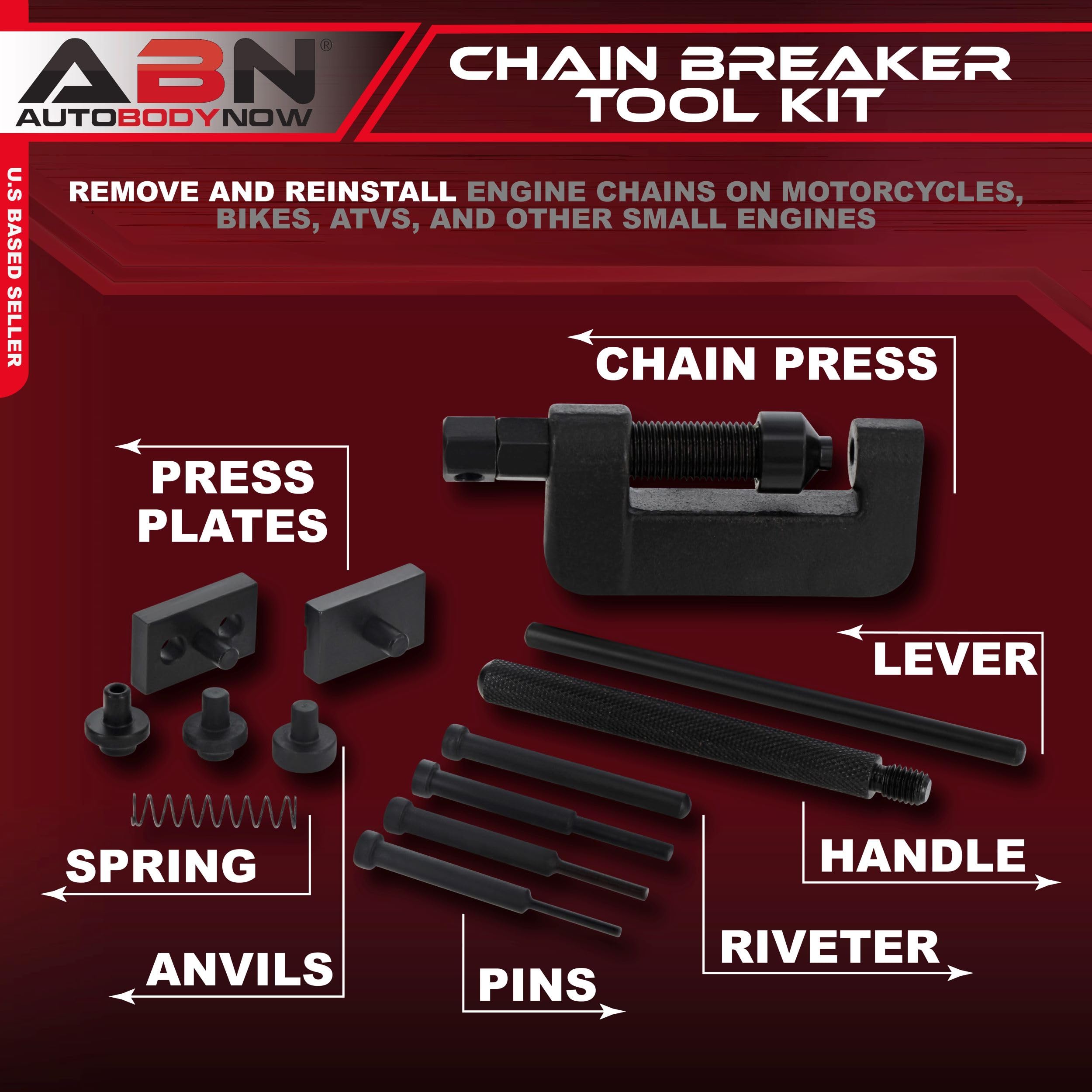 ABN chain breaker tool kit roller chain breaker enables quick removal of chains on bikes.