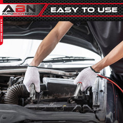 ABN Jumper Cables heavy-duty clamps provide strong contact with terminals.