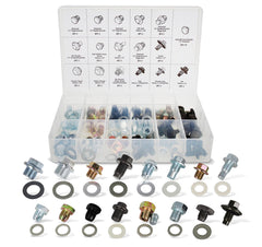 ABN oil drain plug 76pc case showing organized set for easy selection