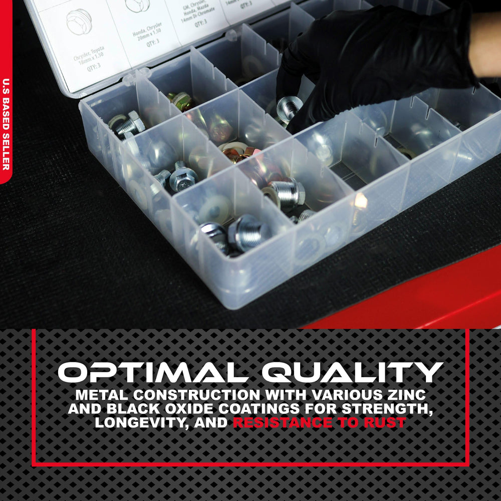 ABN clear storage case with 17 compartments for organization