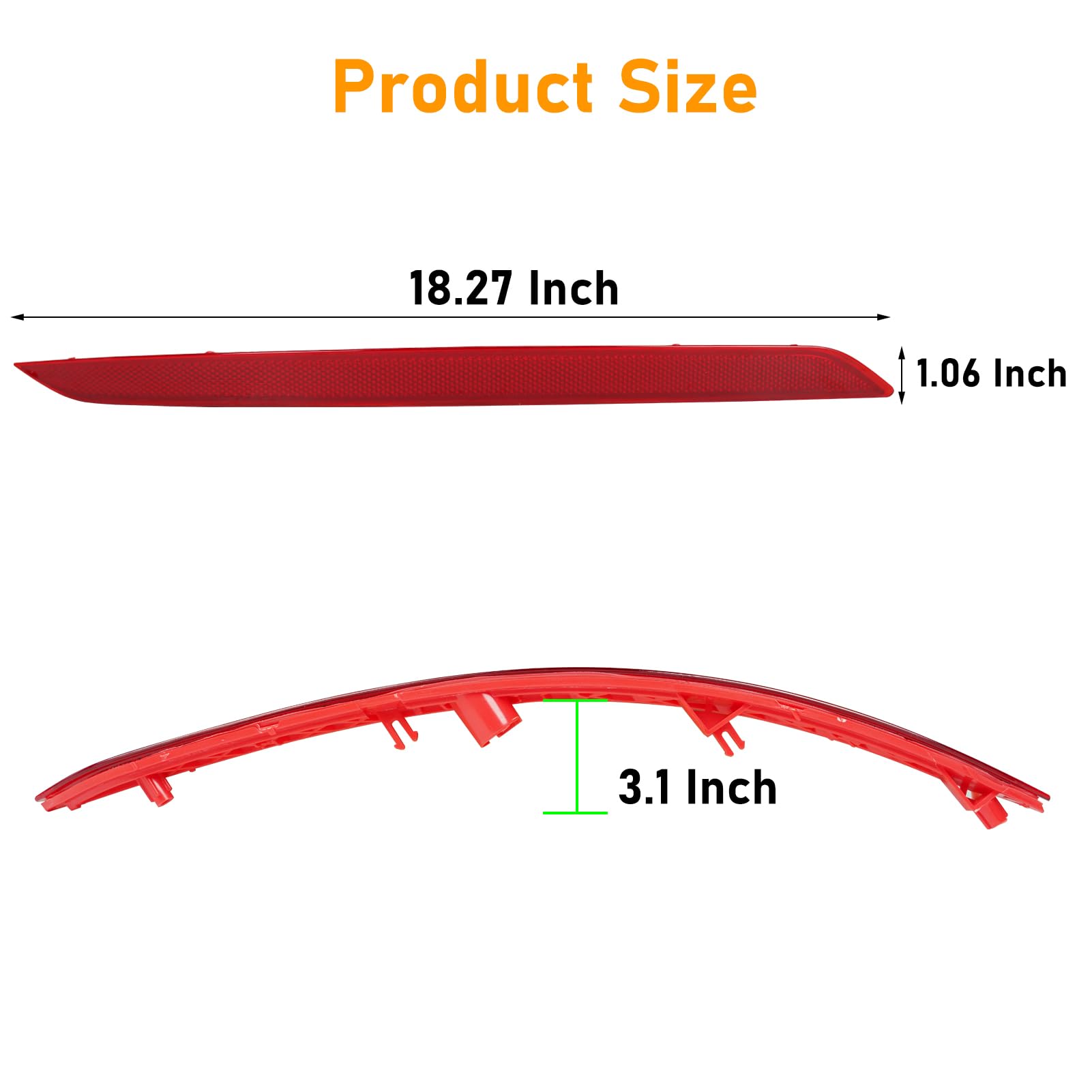 Abodvu Elantra rear reflector night visibility enhances safety