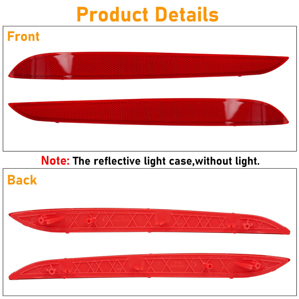 Abodvu red reflector detail provides clear retroreflection at night for Sonata