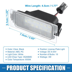 A ABSOPRO 3528SMD chipset license light for enhanced plate readability.
