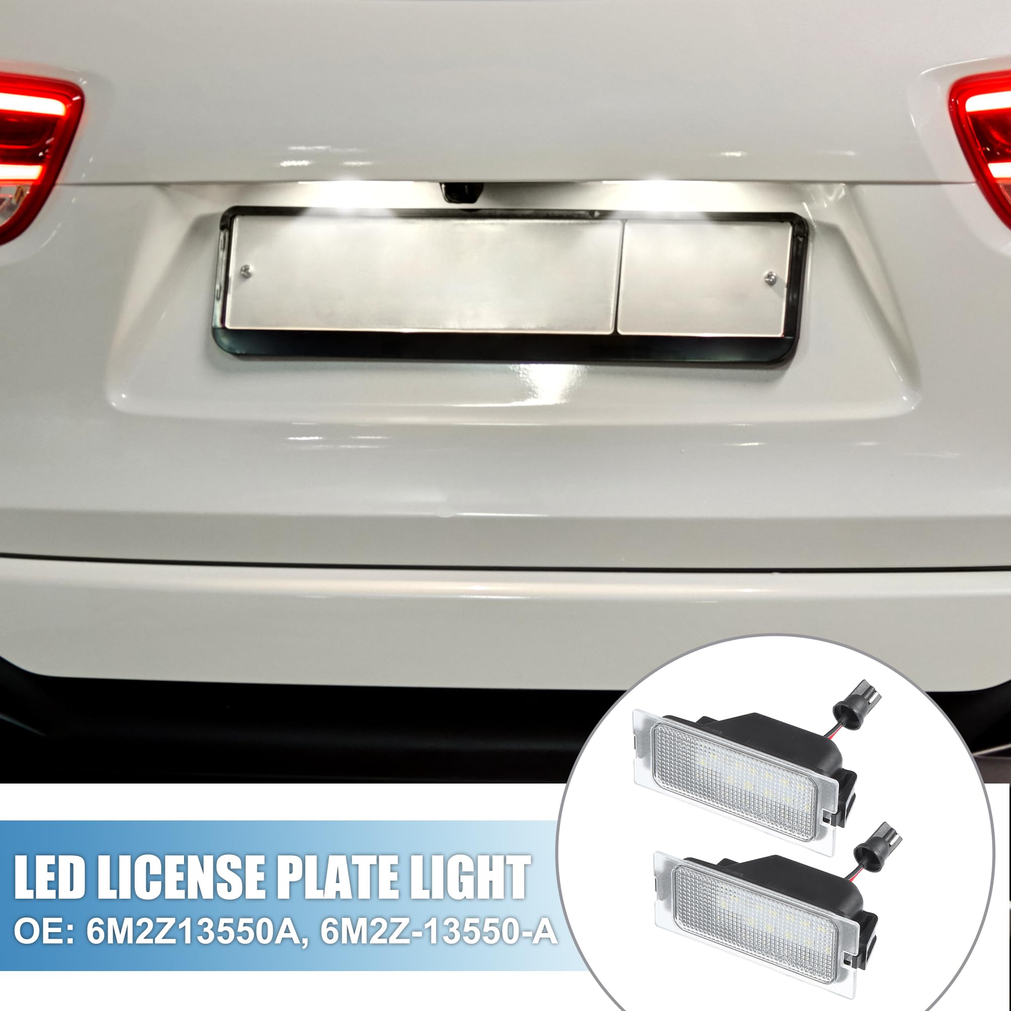 A ABSOPRO license plate light installed on Ford Edge for easy replacement.