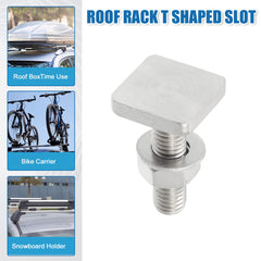 ABSOPRO stainless steel bolt with 30mm stem for durable roof rack installations.