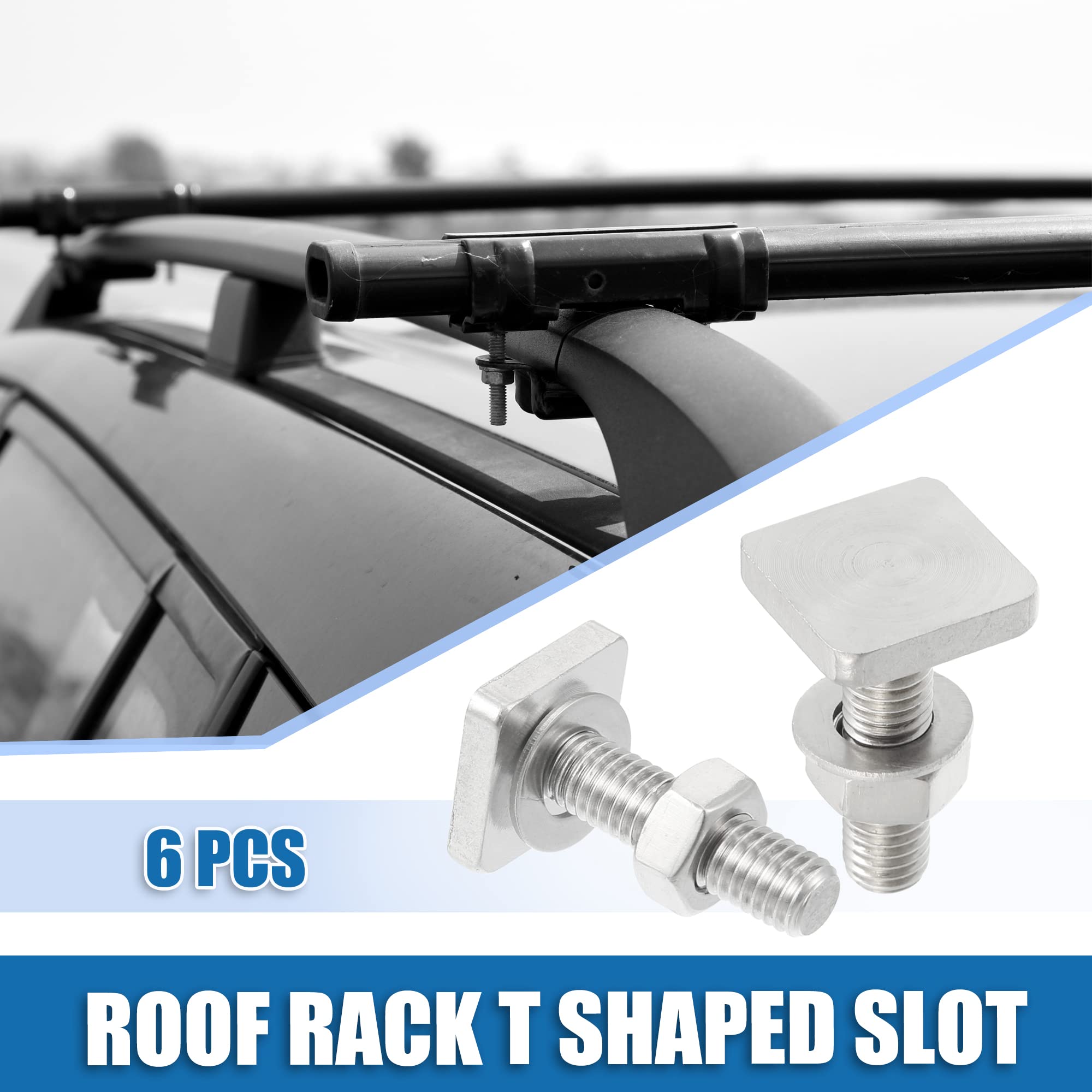 ABSOPRO T-shaped slot bolt for secure roof rack mounting.