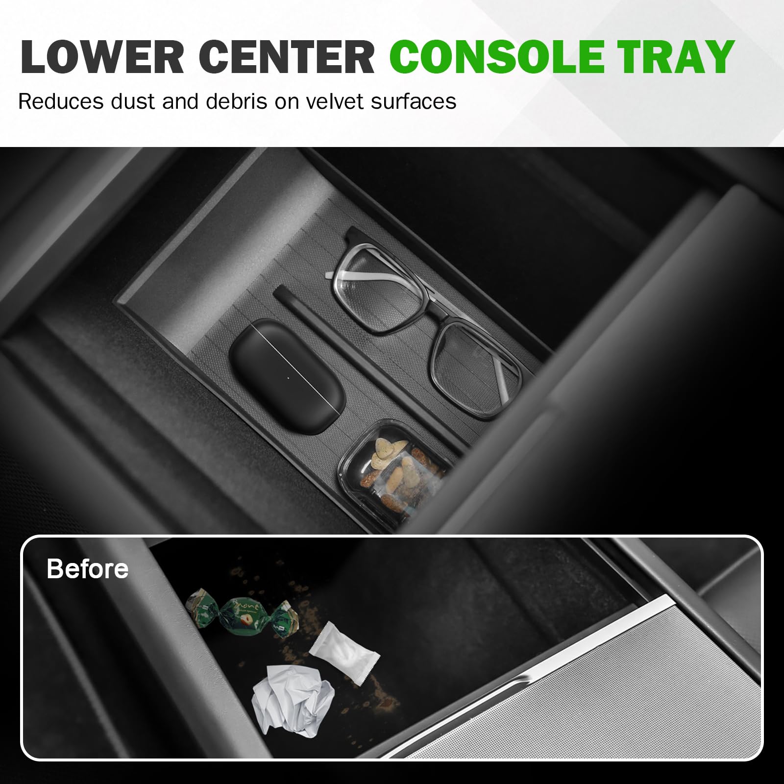 Abystar 9-piece layout shown for organized keys, cards, sunglasses