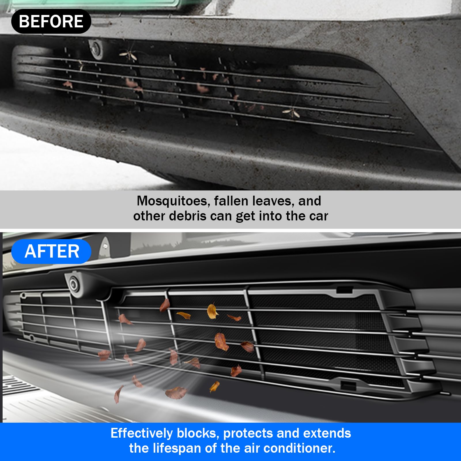 Durable ABS mesh resists heat and impact for daily driving