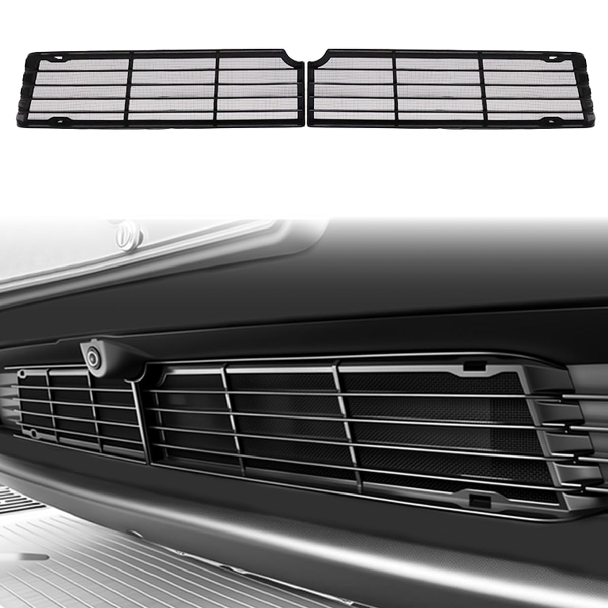 Abystar Tesla Model Y Juniper grille mesh inserts protect the radiator from debris
