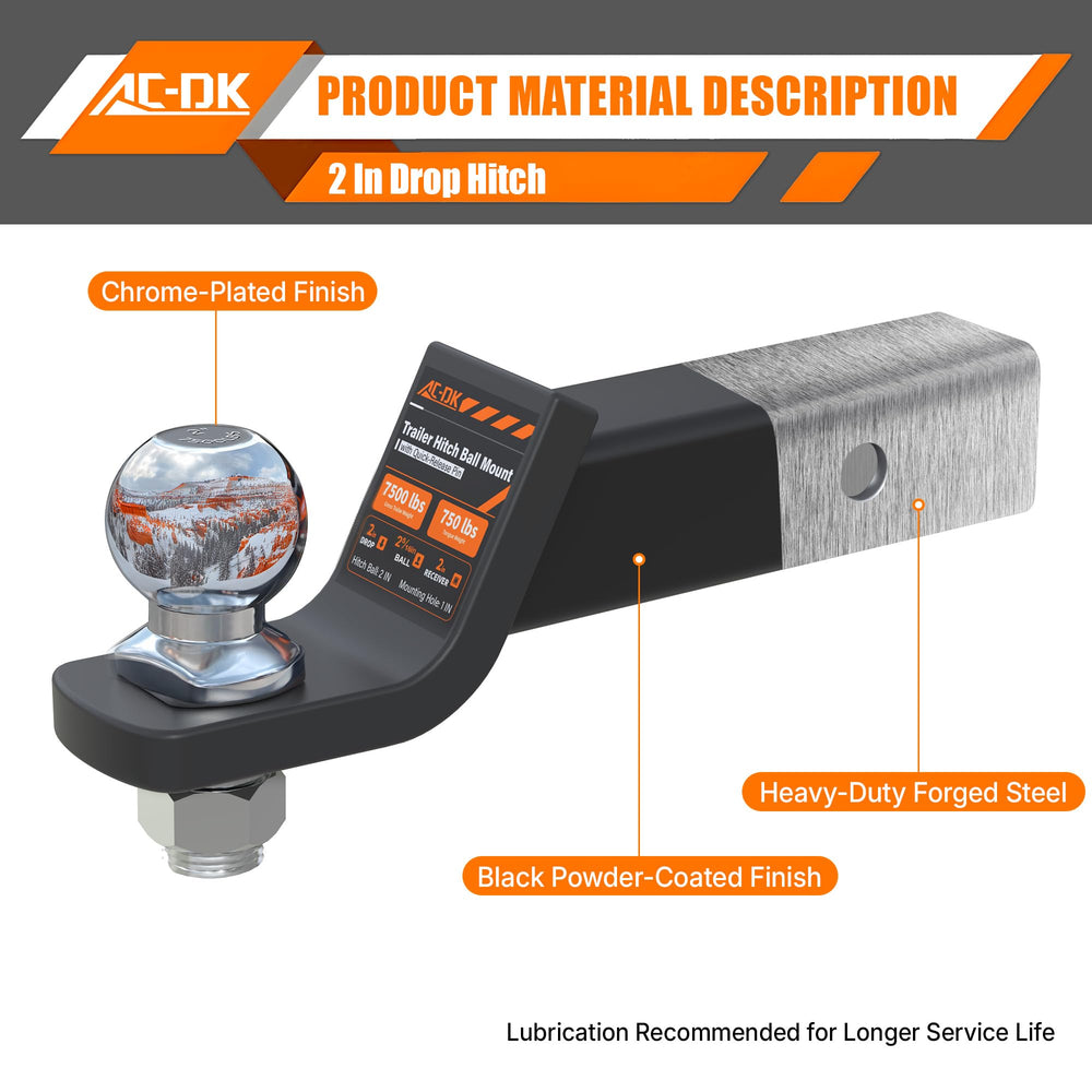 AC-DK chrome ball close-up highlights durability and fit