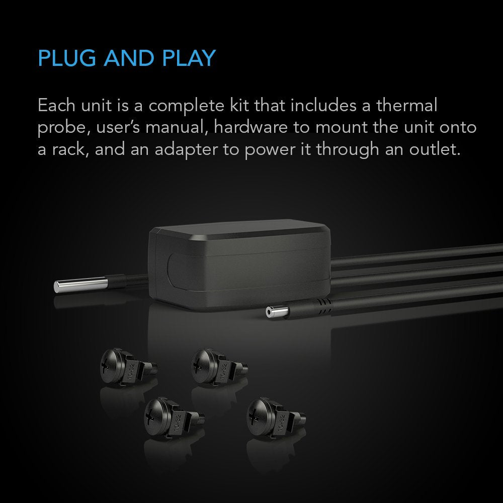 AC Infinity CLOUDPLATE T1 thermostat controller enables automated speed control and alerts.