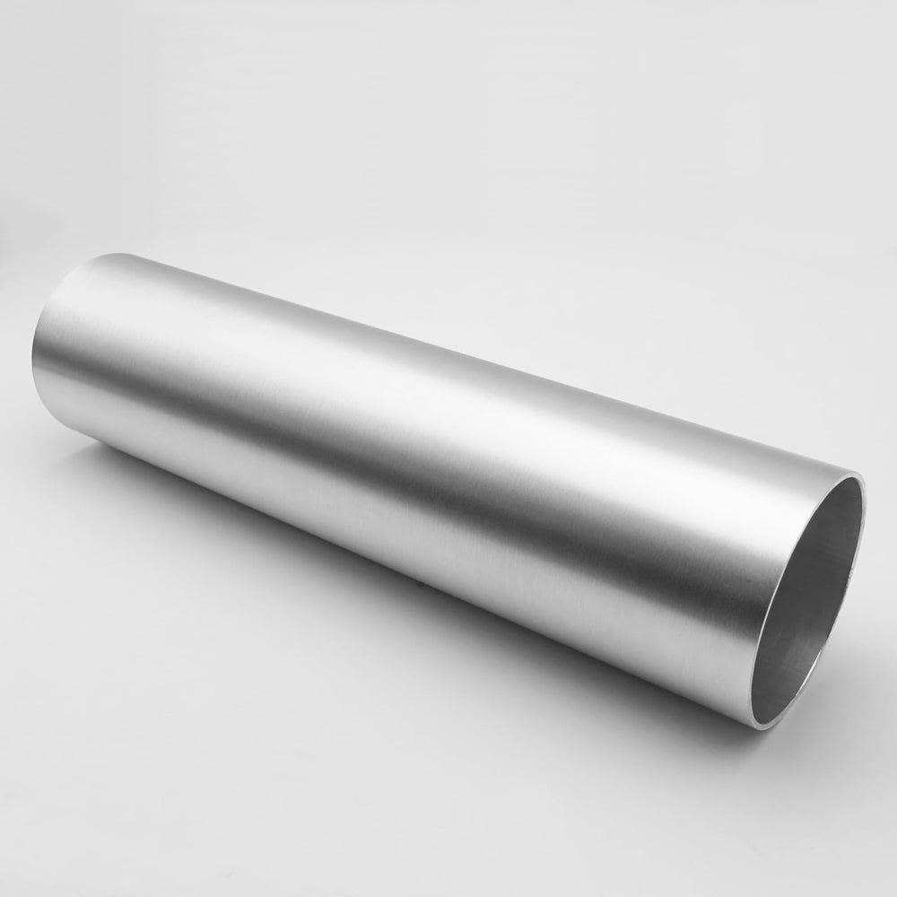 AC PERFORMANCE 6061 aluminum intercooler pipe with brushed finish and durability.