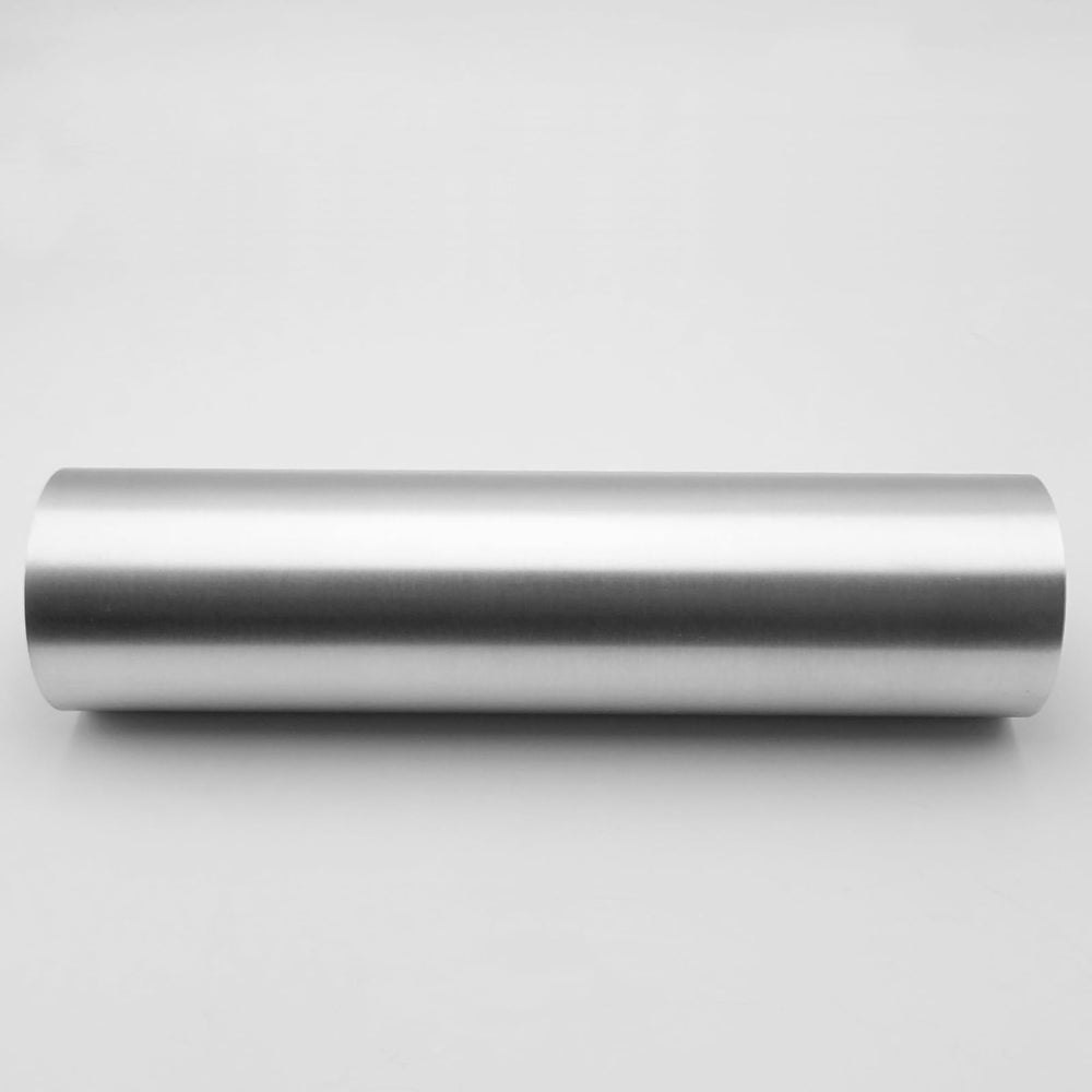 AC PERFORMANCE straight aluminum intercooler pipe, side angle showing smooth interior and welds.