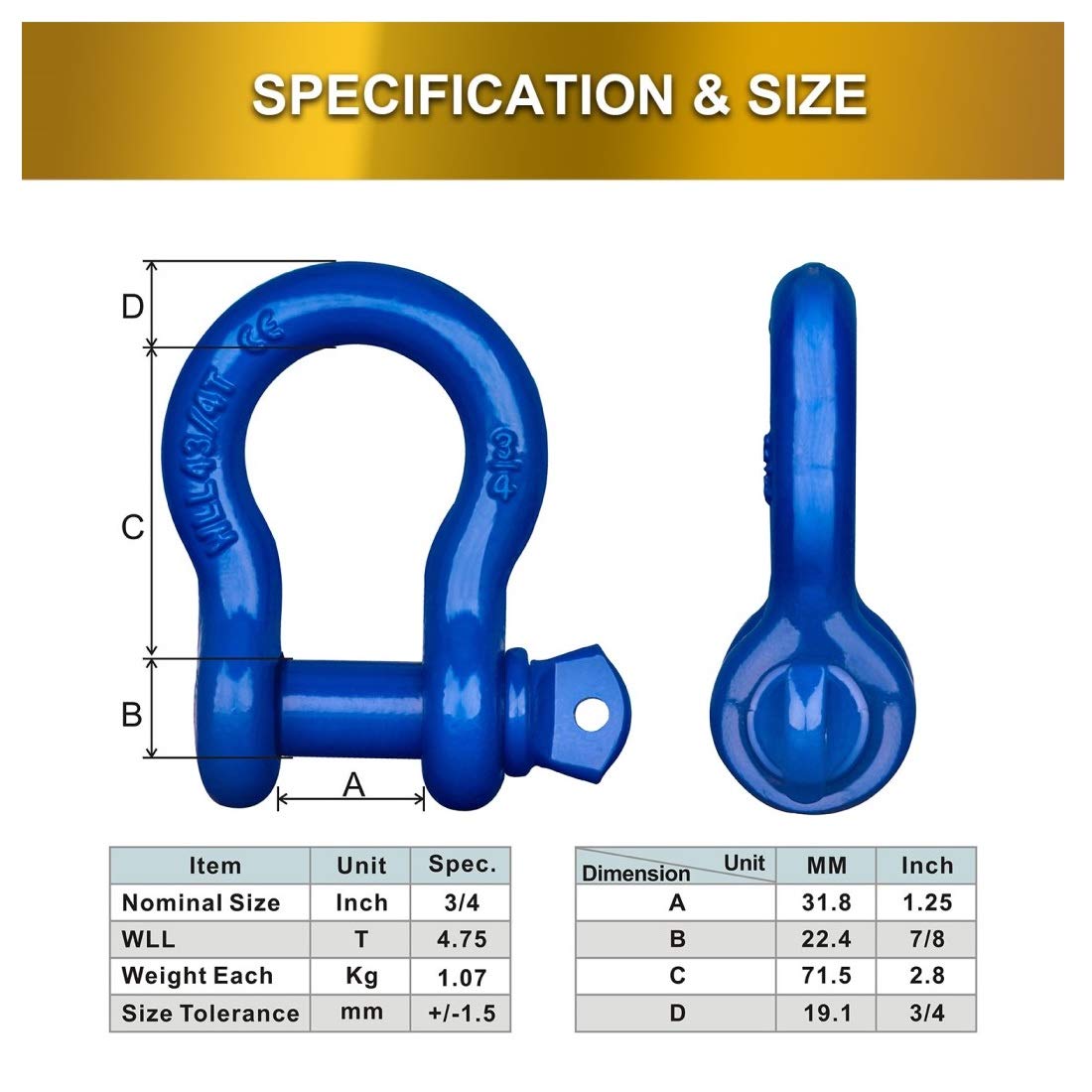 Acando safety gloves included to protect hands during recovery tasks.