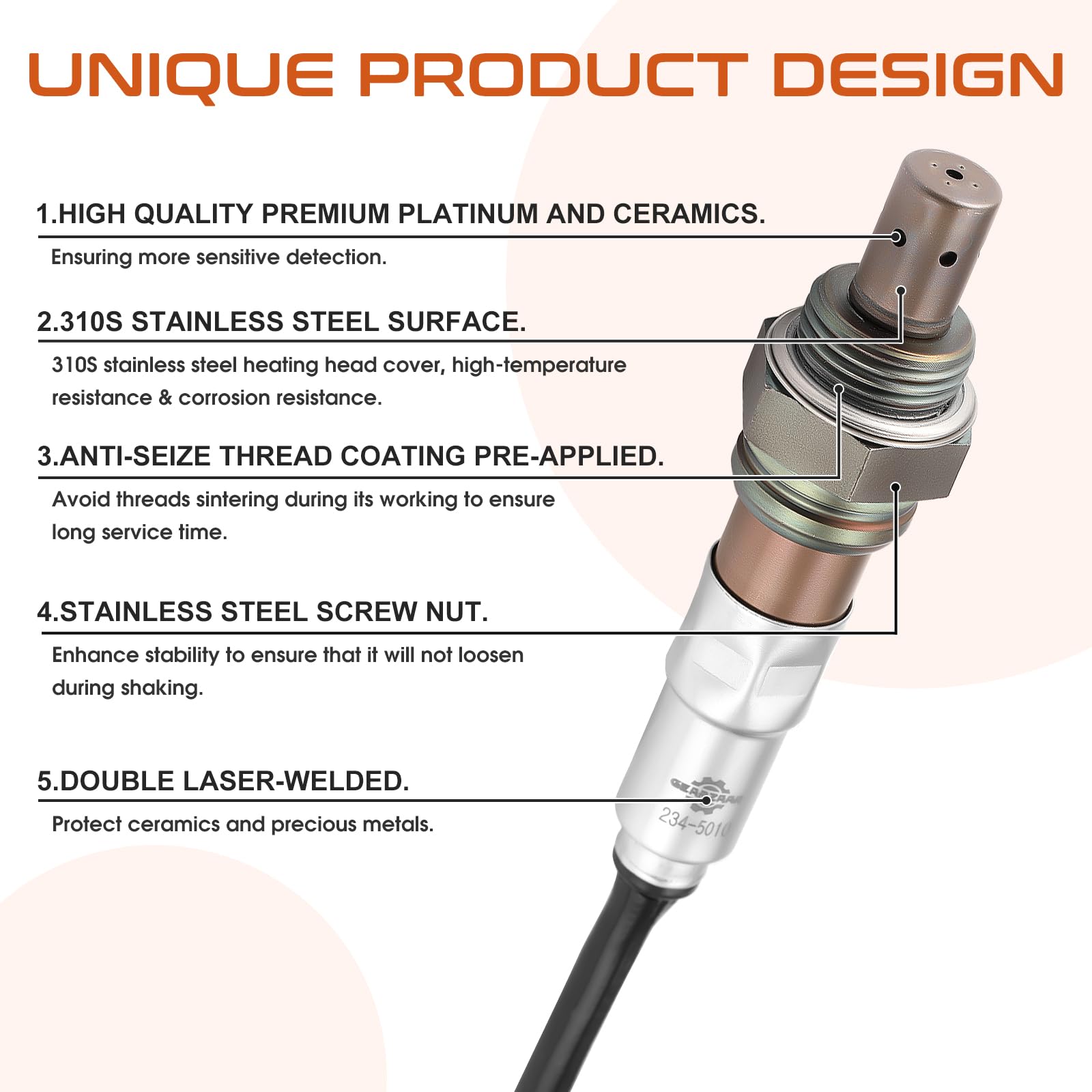 ACAUTO oxygen sensor side harness connection for easy installation.