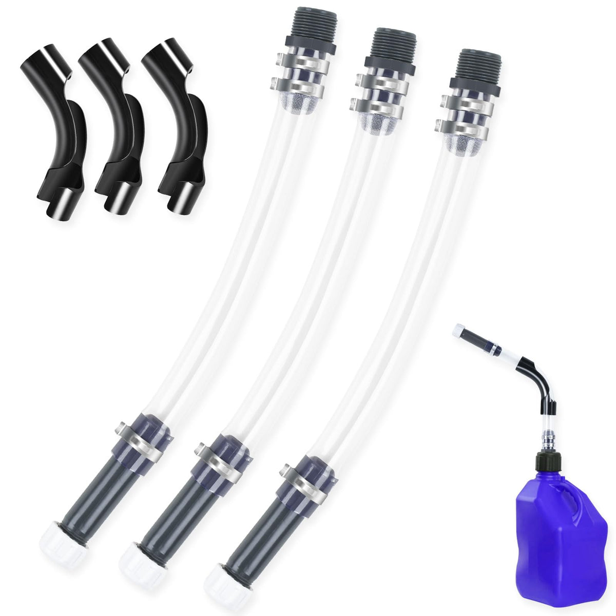AccEncyc gas can hose kit with transparent tube for easy fuel level monitoring