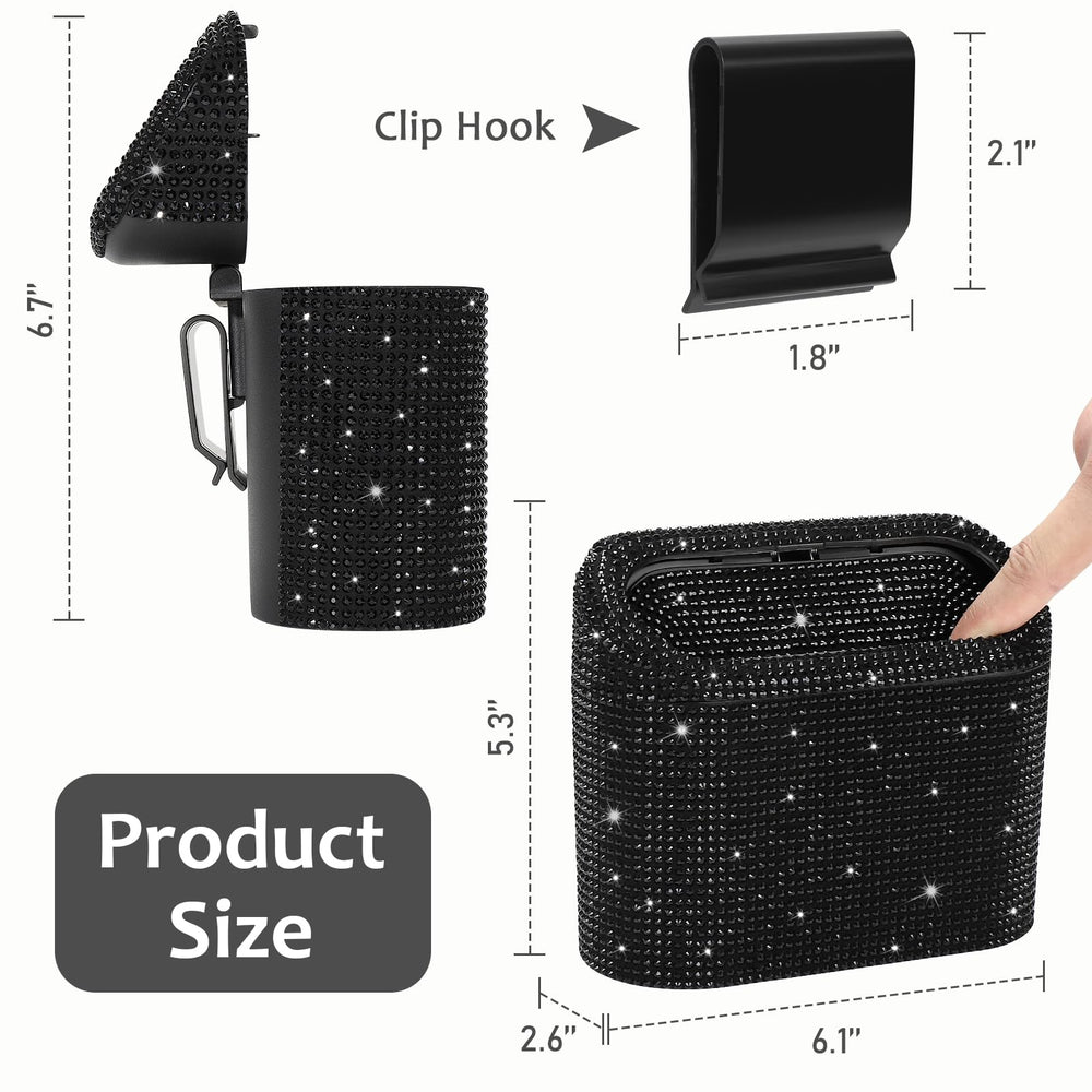 Accmor sparkling rhinestone holder adds fashion and organization to the cabin.