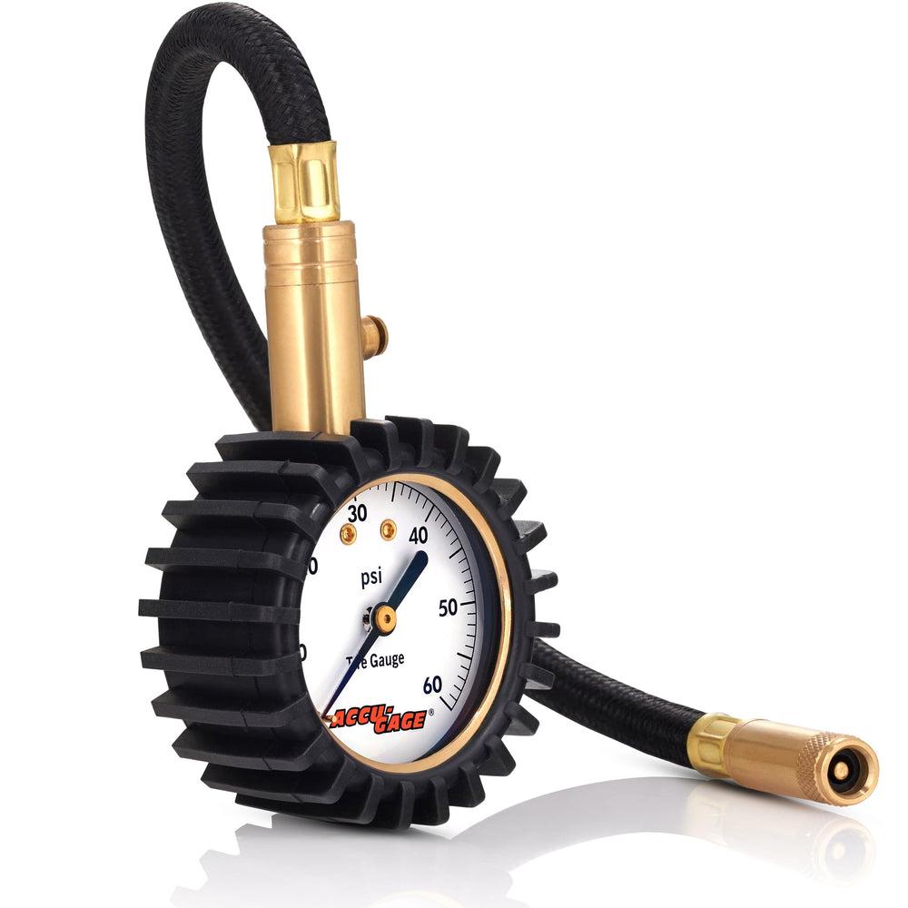Accu-Gage RH60X includes an 11-inch hose for hard-to-reach valve stems.