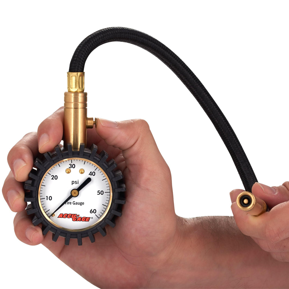 Accu-Gage RH60X reads up to 60 PSI for reliable tire checks.