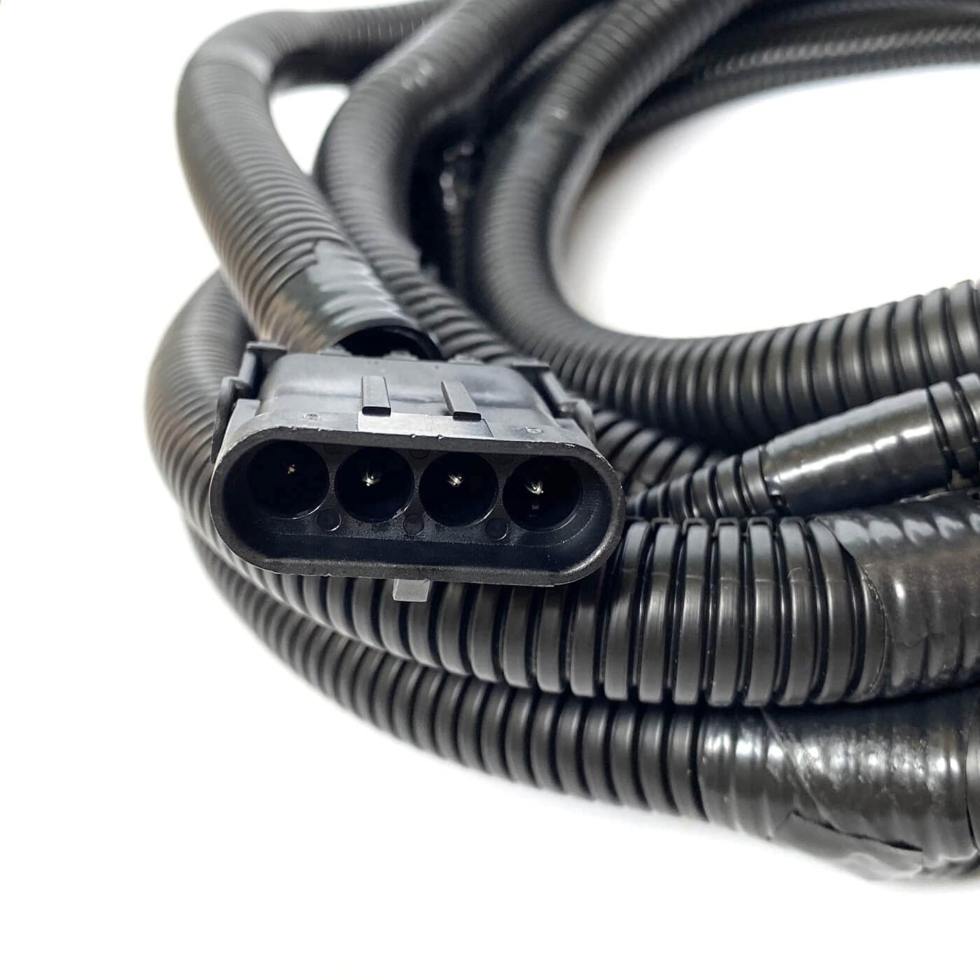 ACCYPRO harness prepared for installation with secure connectors