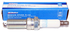 ACDelco spark plug tip detail highlighting durable iridium for consistent performance.