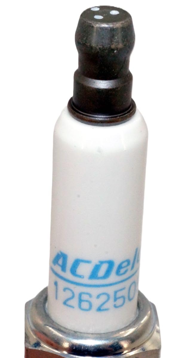 ACDelco spark plug side view demonstrating compact design and fitment.