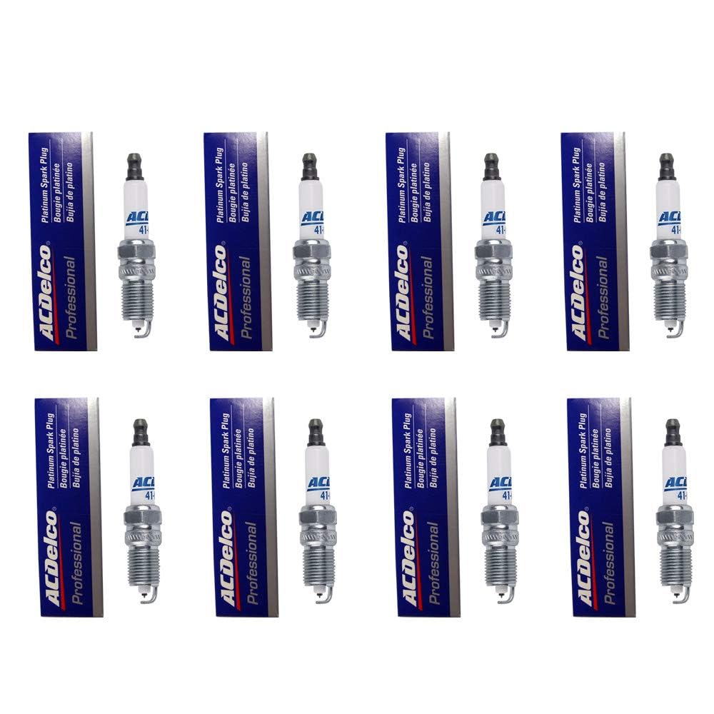 ACDelco 41-962 spark plug package showing eight-pack for easy replacement
