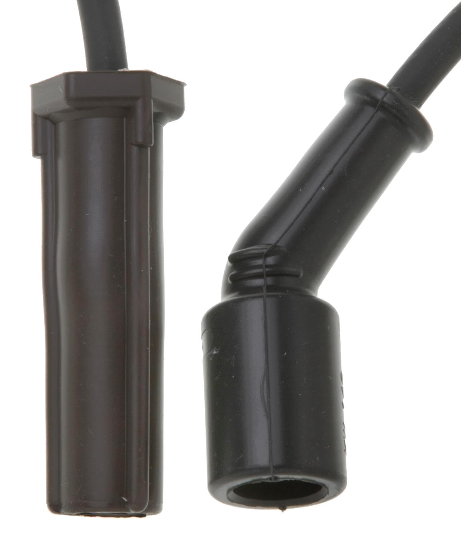 ACDelco 9748HH spark plug wire set, components inside, durable high-temp silicone insulation for long-lasting performance