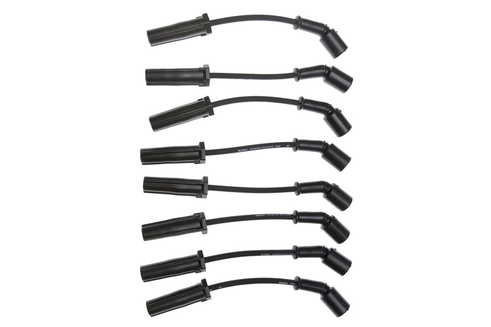 ACDelco 9748UU spark plug wire set close-up shows durable insulation for reliable ignition.
