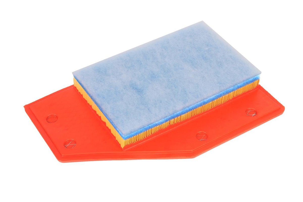 ACDelco air filter front view with a tight seal reducing unfiltered air entry.