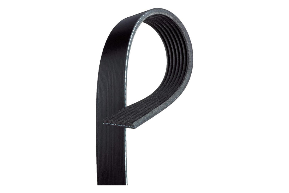 ACDelco GM OE serpentine belt 12634319 showing pulley interaction and multi-pulley drive.
