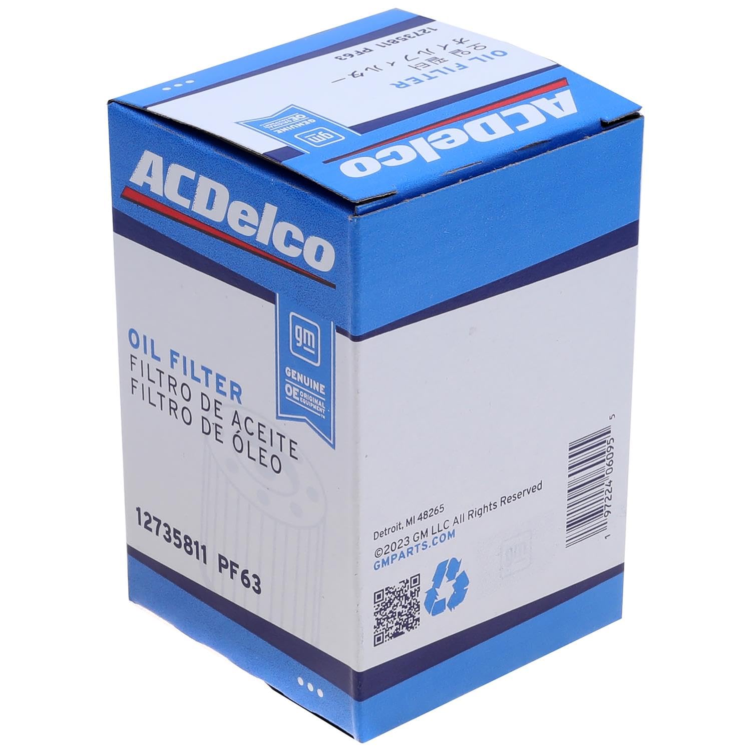 ACDelco PF63F GM Original Equipment branding emphasizing OEM-style reliability