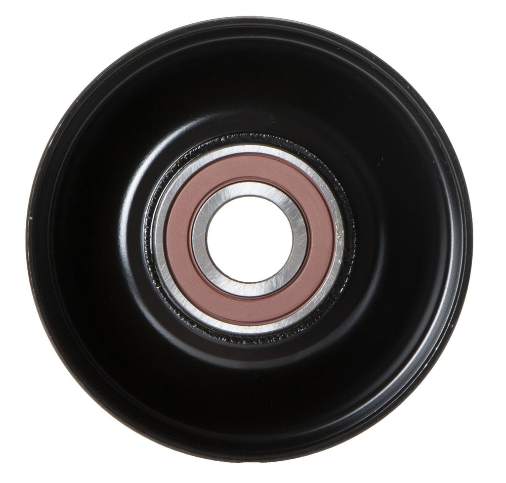 ACDelco Gold 15-20676 idler pulley side profile shows compact design for tight engine bays