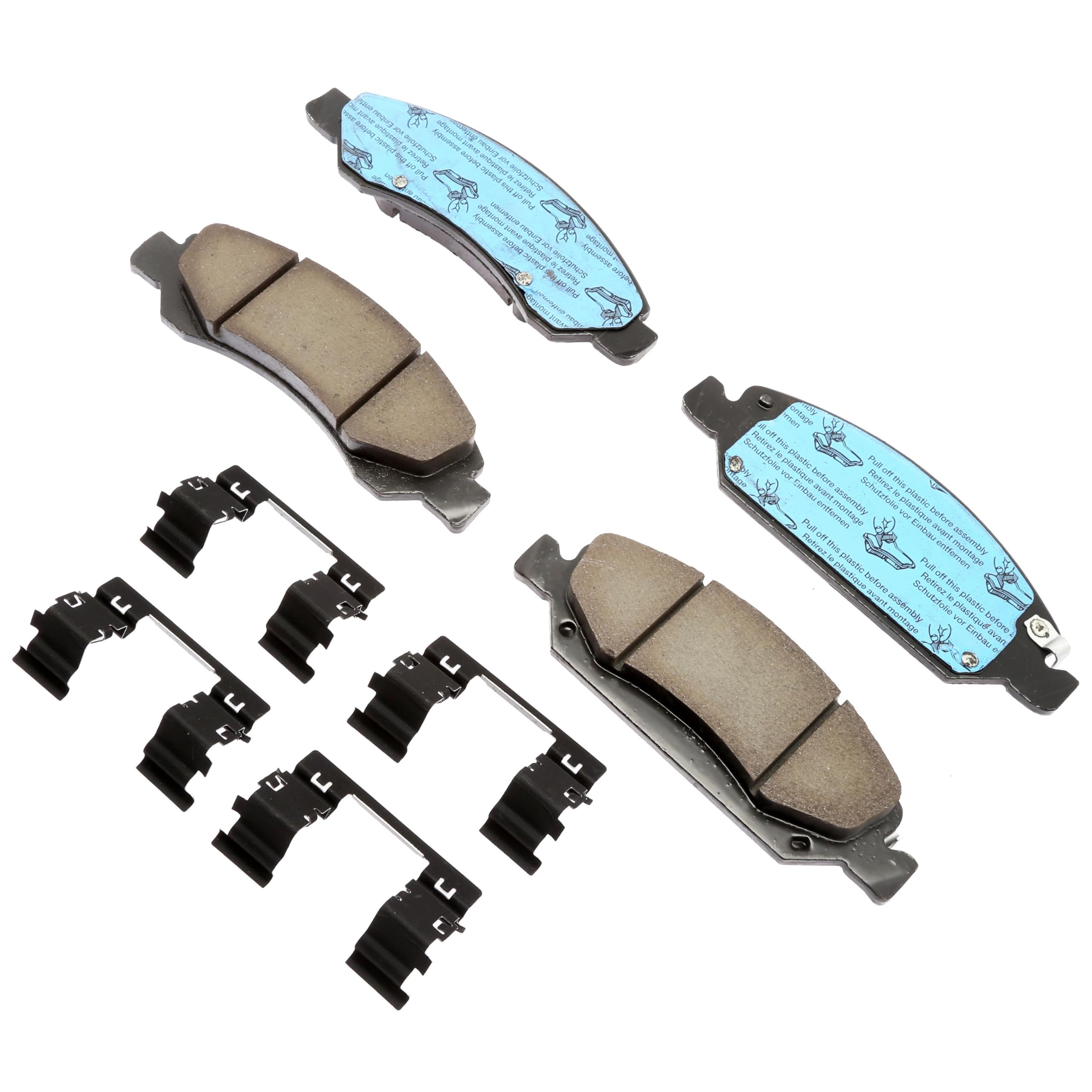ACDelco Gold 17D1367ACHF1 front brake pad kit for quiet, durable daily driving.